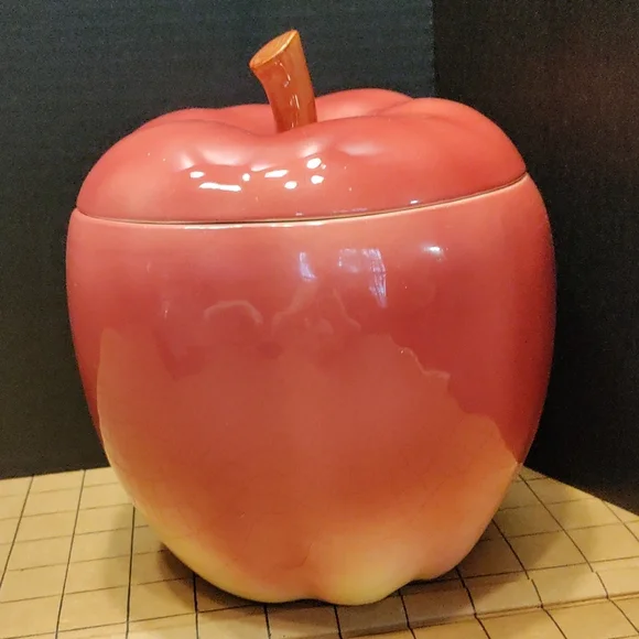 Otagiri 1984 large vintage apple cookie jar - Picture 3 of 16